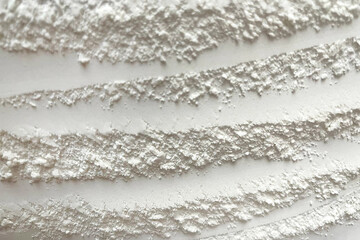 White Flour Powder Background Texture. Detailed high-resolution texture of white flour. Perfect for culinary, food, bakery, and recipe-related projects.