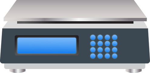 Obraz premium Vector Image of Electronic Balance – Laboratory Digital Scale Icon