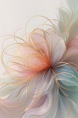 Soft abstract flower art delicate petal blooms pastel hues gentle light elegant floral design nature inspired beauty