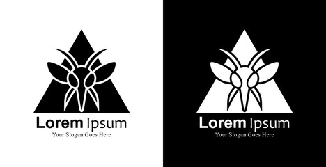The logo design is in the shape of a mosquito head combined with a triangle