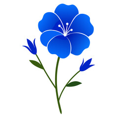 blue flower vector illustration