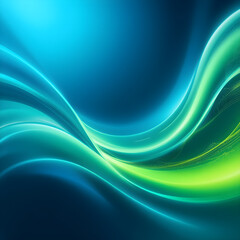 abstract wallpaper with neon gradient blending indigo, teal, and lime, luminous soft edges and dynamic flow