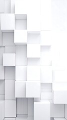 Obraz premium Abstract white cube wall