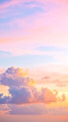 Fototapeta premium Pastel sunset sky with soft clouds