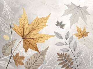 autumn leaves seamless pattern