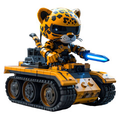 Fototapeta premium Leopard robot tank toy