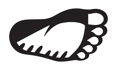 Minimal silhouette design of podiatry foot