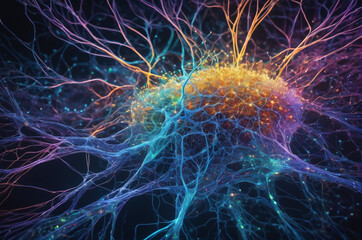 Neural Cluster with Synaptic Connections. Generative AI.