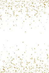 3D Dynamic golden confetti background.