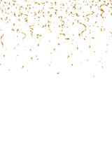 3D Dynamic golden confetti background.