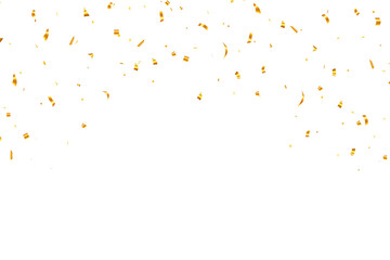 3D Dynamic golden confetti background.