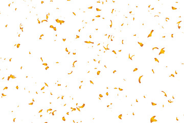 3D Dynamic golden confetti background.