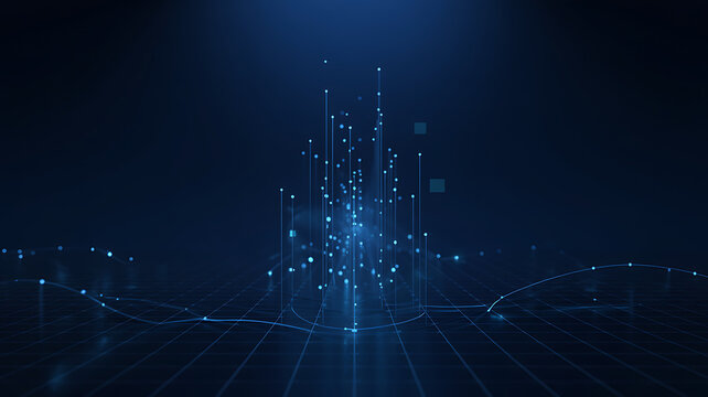 Dynamic data visualization showing growth and connectivity in a modern digital world - Powered by Adobe