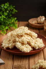 Rengginang. Flavoured glutinous rice cracker. 