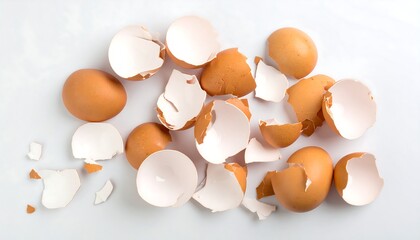 Broken egg shells scattered