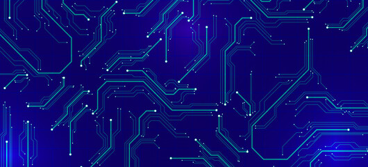 Modern Digital Circuit Background with Tech Flow