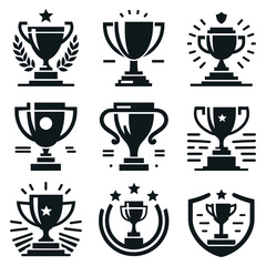 Trophy Cup Award Icon Collection