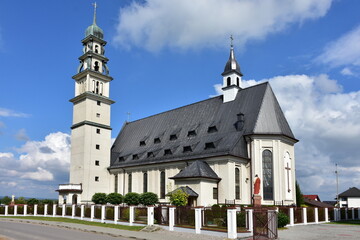 catholic church in village Brzeznica near town Krakow,Poland