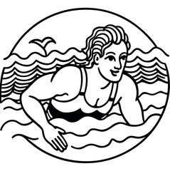 Vector illustration of a man exercising with dumbbells, cartoon drawing of a sport design