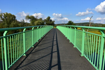 bikeway along the canal Laczany-Skawina near town Krakow,Poland