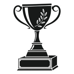 Elegant trophy cup silhouette representing achievement and success in competition.