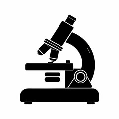 Vector Microscope Icon for Laboratory