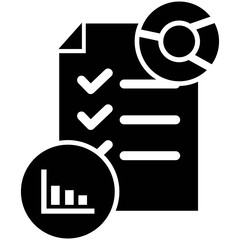 Document icon, file, graph icon