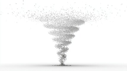 Abstract tornado vortex on white background