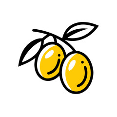 Two yellow smiley faces with black eyes and curved mouths on a black background