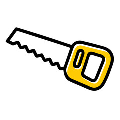 Abstract yellow shape with rounded corners and two cutouts on black background