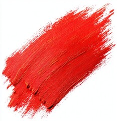 Vibrant red paint stroke