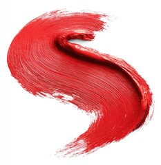 Red lipstick smear, swirled design