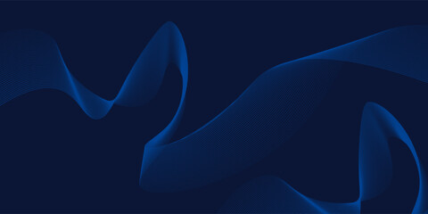 abstract wave motion pattern and dynamic mesh line on dark blue background. Modern futuristic design for background or wallpaper. Digital cyberspace, high tech, technology concept
