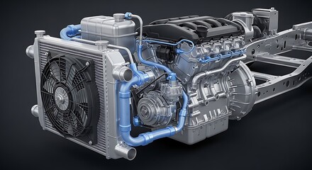 Detailed Engine Cooling System Diagram.