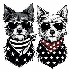 a-black-and-white--detailed-illustration-of-two-yo.eps