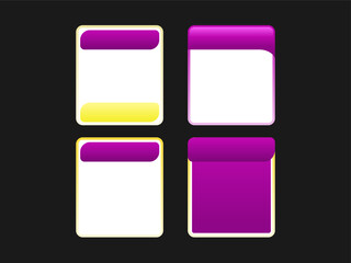 Gradient UI panel frames with modern colorful headers