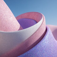 Abstract swirls of pastel pink, white, and lavender