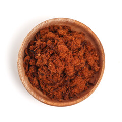 Beef floss isolated on white background.