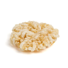 rengginang. flavoured rice cracker. isolated on white background.