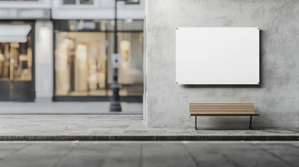 Blank billboard city street