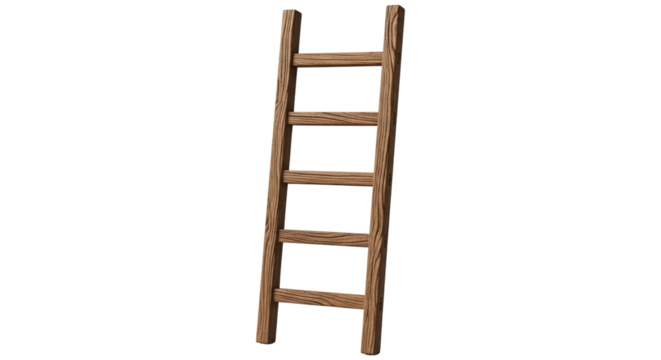 Ultra Detailed Wooden Ladder 