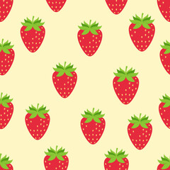 Seamless Strawberry abstract background art vector