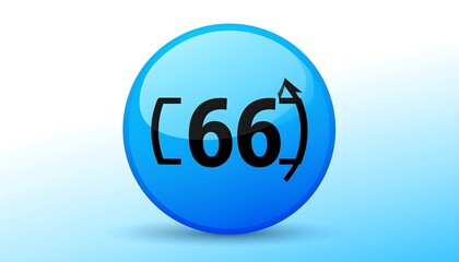 Blue Circular Speedometer Sixty-Six