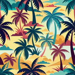 set of palm  trees
