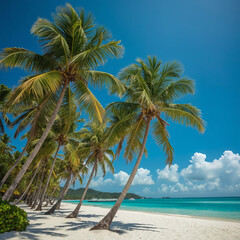 Obraz premium palm trees on the beach