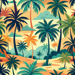set of palm  trees