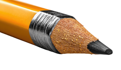 Close-up of a sharpened pencil's tip