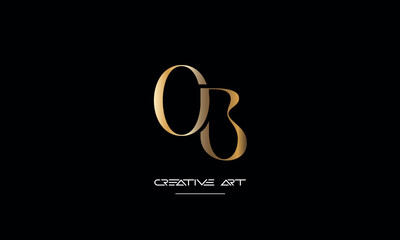 OB, BO, O, B abstract letters logo monogram