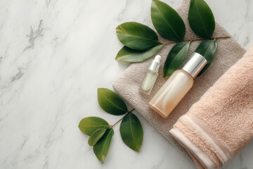 Maqueta de cuidado de la piel natural con estética minimalista © Alejandra