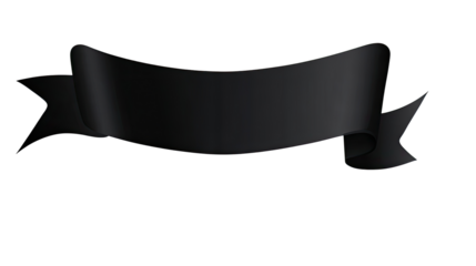 Dark, smooth ribbon banner.  Empty space for text